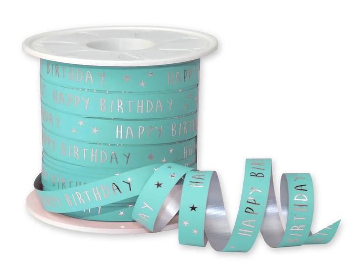 Krullint Happy Birthday Mint Groen - 10mm, Hobby en Vrije tijd, Knutselen, Overige typen, Nieuw, Ophalen of Verzenden