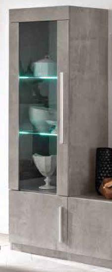 Kolomkast Glas Giethoorn Marmer - vitrinekasten, Huis en Inrichting, Kasten | Buffetkasten, Nieuw, Overige materialen