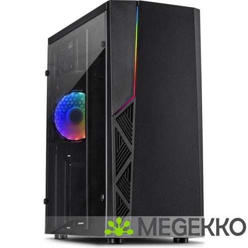 Inter-Tech B-02 RGB Tower Zwart, Computers en Software, Computerbehuizingen, Nieuw, Verzenden