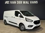 Ford Transit Custom 2.0 TDCI 131pk L2H1 Euro6 Airco | LED |, Stof, Gebruikt, Wit, Dealer onderhouden