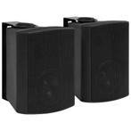 vidaXL Stereoluidsprekers wandgemonteerd 2 st 100 W zwart, Verzenden, Nieuw