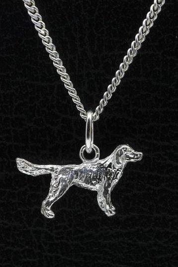Zilveren Kleine munsterlander - heidewachtel ketting hang... beschikbaar voor biedingen