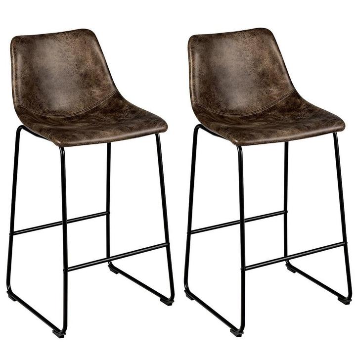 2dekans | Coast Set van 2 Barkrukken – Houten Barstoelen met, Huis en Inrichting, Stoelen, Zo goed als nieuw, Ophalen of Verzenden