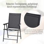 TRUUSK Klapstoel Met Armleuningen, Set Van 2, Campingstoel,, Tuin en Terras, Tuinstoelen, Verzenden, Nieuw