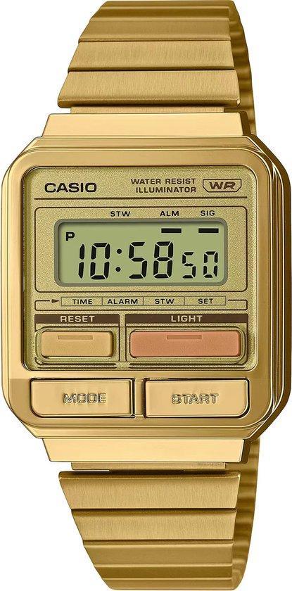 Casio Collection Vintage A120WEG-9AEF Horloge - Staal - Goud, Sieraden, Tassen en Uiterlijk, Horloges | Heren, Nieuw, Verzenden