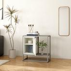 Sideboard Burlöv dressoir 70x72x35 cm grijs en wit [en.casa], Verzenden, Nieuw