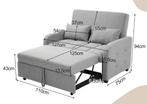 Multifunctionele Opvouwbare Sofa Bed met Verstelbare Rugleun, Verzenden, Nieuw