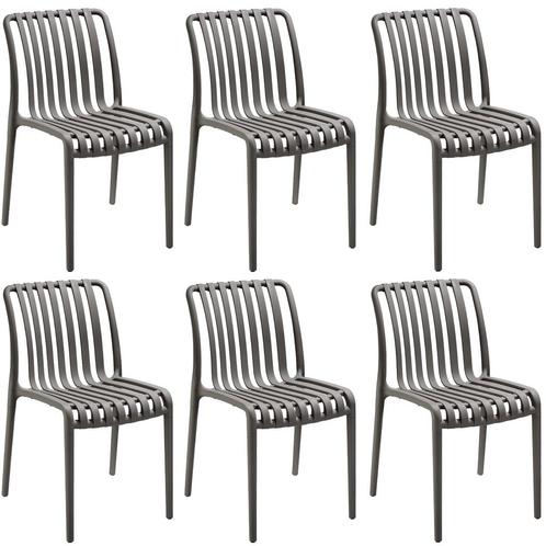 Tuinstoelen Alcudia, weerbestendig, stapelbaar - antraciet,, Tuin en Terras, Overige Tuin en Terras, Verzenden