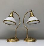 Kemner - Bureaulamp (2) - Glas, Messing - Set mooie