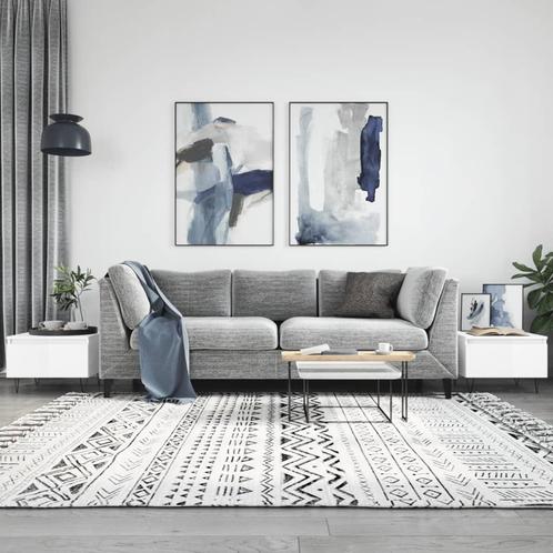 vidaXL Salontafels 2 st 50x46x35 cm bewerkt hout hoogglans, Huis en Inrichting, Tafels | Salontafels, 50 tot 100 cm, Nieuw, Overige houtsoorten