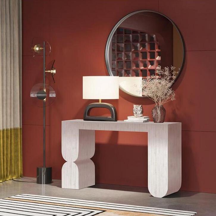 *WOONWINKEL* Kare Design Curve White Sidetable Wit Hout, Huis en Inrichting, Tafels | Sidetables, Nieuw, Verzenden