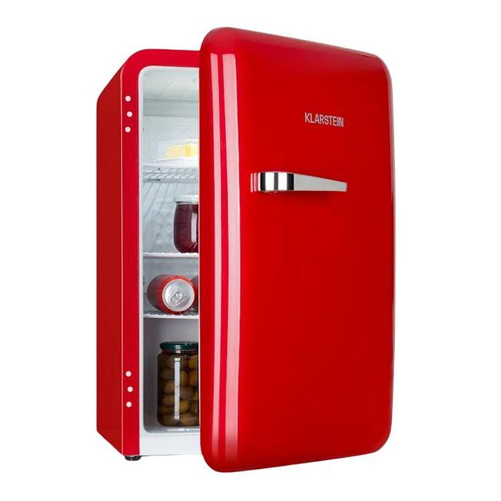 Koelkast Retro Koelkast Design Koelkast Rood Audrey, Witgoed en Apparatuur, Koelkasten en IJskasten, Minder dan 75 liter, Refurbished