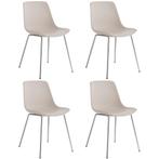 Kunststofstoelen Mave, ergonomisch, 120 kg - taupe/chroom, S, Huis en Inrichting, Stoelen, Verzenden, Nieuw