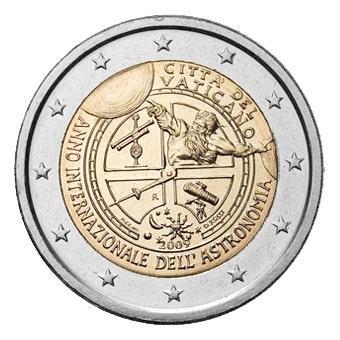Vaticaan 2 Euro Astronomie 2009, Postzegels en Munten, Munten | Europa | Euromunten, Verzenden