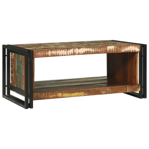 vidaXL Salontafel 90x50x38 cm Massief Gerecycled Hout, Huis en Inrichting, Tafels | Salontafels, 50 tot 100 cm, Nieuw, Overige houtsoorten