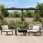 vidaXL Parasol dubbel dak 316x240 cm antracietkleurig, Verzenden, Nieuw, 3 tot 4 meter
