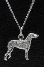 Zilveren Irish Wolfhound ketting hanger - groot, Nieuw, Verzenden