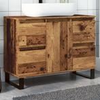 vidaXL Badkamerkast 80x33x60 cm bewerkt hout oud houtkleurig, Verzenden, Nieuw, Minder dan 100 cm