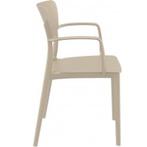 (MDK-107205) Siesta Lisa designstoel taupe, Huis en Inrichting, Stoelen, Ophalen of Verzenden, Nieuw