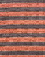 Boordstof Gestreept Grijs/Oranje, Hobby en Vrije tijd, Stoffen en Lappen, Nieuw, Grijs