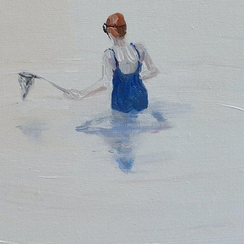 Dorien Plaat - Fishing..., Antiek en Kunst, Kunst | Schilderijen | Modern
