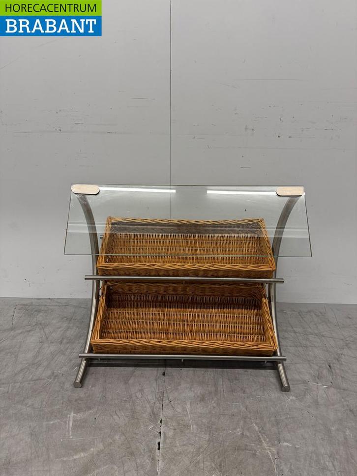 RVS Broodmand Etagere 2 Manden Buffet Horeca, Zakelijke goederen, Horeca | Meubilair en Inrichting, Gebruikt, Ophalen of Verzenden