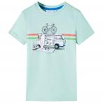 vidaXL Kindershirt 128 lichtmint, Verzenden, Nieuw