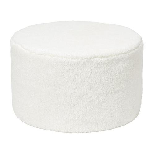 Teddy poef rond - wit - ø55x32 cm, Huis en Inrichting, Banken | Voetenbanken en Poefen, Verzenden