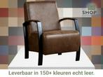 Leren fauteuil Glory - Vintage Brown (bruin), Huis en Inrichting, Fauteuils, Nieuw, Ophalen of Verzenden, 50 tot 75 cm, Industrieel, Modern