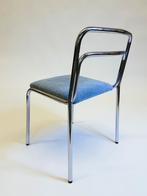 Vittorio Parigi & Nanni Prina voor Molteni, stoel Orix, Italiaanse Bauhaus, Blauw, Ophalen of Verzenden, Zo goed als nieuw