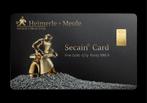 0.5 Gram goudbaar Heimerle en Meule Secain Card, Postzegels en Munten, Verzenden, Goud