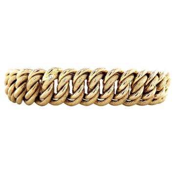 Gouden armband gourmet 21 cm 18 krt beschikbaar voor biedingen