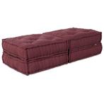 vidaXL Modulaire bank 2 pcs Bordeaux 70 x 70 x 36 cm Stof, Huis en Inrichting, Woonaccessoires | Kussens, Verzenden, Nieuw