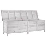 Tuinbox 198,5x50x56,5 cm massief vurenhout wit (Partytenten), Verzenden, Nieuw