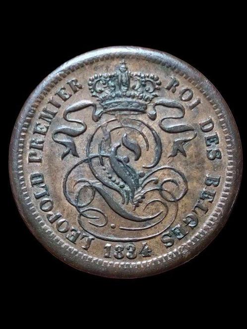 België. Leopold I. 2 Cent 1834 Reverse Dubdel Slag, Postzegels en Munten, Munten | Nederland