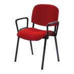 -12% Vergaderstoel Basic Met Armleuning - Rood, Kantine of Aula, Verzenden, Nieuw in verpakking, Stoel