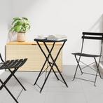 vidaXL Bistrotafel Ø50x71 cm gepoedercoat staal antraciet, Tuin en Terras, Tuintafels, Verzenden, Nieuw