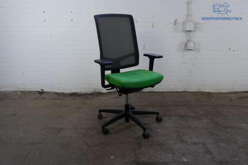 VIASIT | Bureaustoel | Gebruikt | Groen / zwart gestoffeerd, Huis en Inrichting, Bureaus, Gebruikt, Verzenden