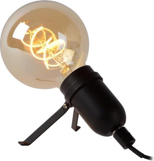 Lucide PUKKI - Tafellamp - LED - E27 - 1x5W 2200K - Zwart, Huis en Inrichting, Lampen | Tafellampen, Zo goed als nieuw, Ophalen of Verzenden