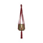 Plantenhanger Jazzy Bordeaux Rood - Katoen - Macramé -, Huis en Inrichting, Woonaccessoires | Overige, Ophalen of Verzenden, Nieuw