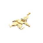 Gouden harlekijn hanger (witgoud, unisex, gouden hanger), Sieraden, Tassen en Uiterlijk, Ophalen of Verzenden, Gebruikt, Goud