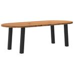 vidaXL Eettafel 240x100x74 cm ovaal massief eikenhout, Huis en Inrichting, Tafels | Eettafels, Verzenden, Nieuw