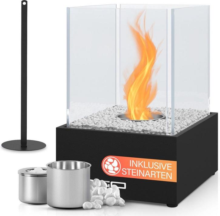 Sfeerhaard - Tafelhaard - Binnen & Buiten - Bio Ethanol - Zw, Huis en Inrichting, Haarden, Zo goed als nieuw, Verzenden