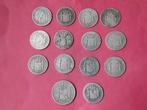 Spanje. 1 y 2 Pesetas. 1869/1903 (14 Monedas) (Zonder