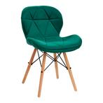 4Rico stoel QS-186 groen fluweel (Diverse stoelen), Verzenden, Nieuw