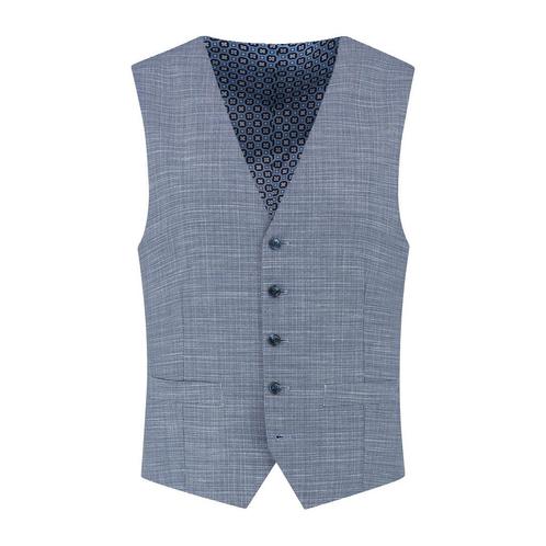 GENTS - Gilet structuur steenblauw - 52, Kleding | Heren, Kostuums en Colberts, Verzenden