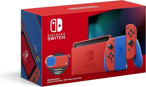 Nintendo Switch (2019 upgrade) - Mario Red & Blue Edition..., Spelcomputers en Games, Spelcomputers | Nintendo Switch, Gebruikt