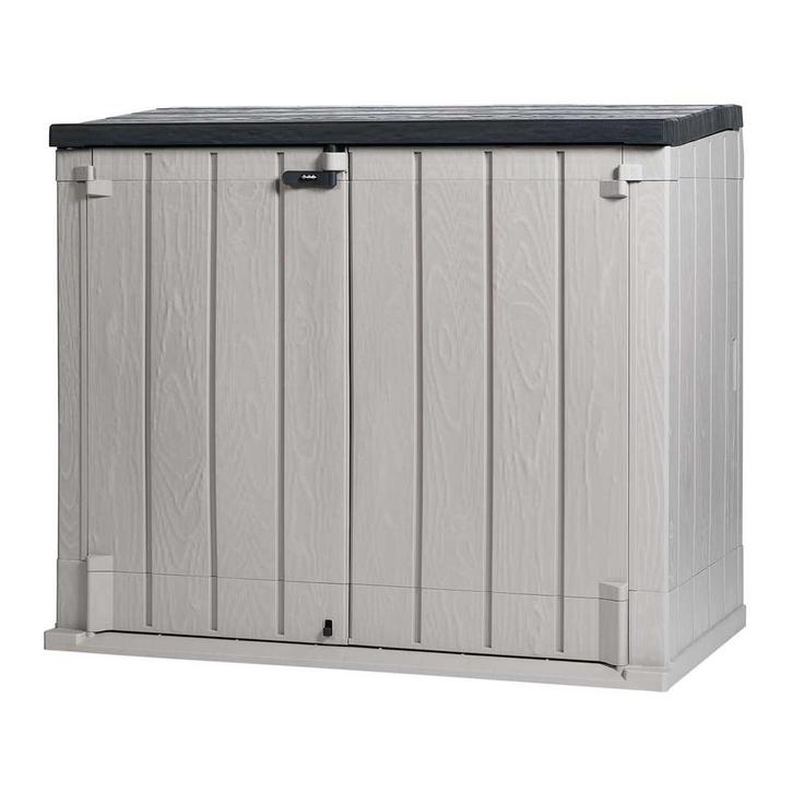 Toomax Stora way opbergbox plus XL 1270 liter - taupe donker, Tuin en Terras, Tuinmeubel-accessoires, Verzenden