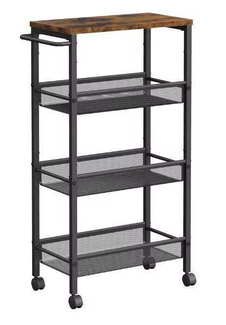 Smalle Keukentrolley 4 Lagen – Opbergrek op Wielen 77 cm, Huis en Inrichting, Keuken | Keukenelementen, Nieuw, Verzenden