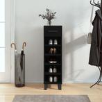 vidaXL Schoenenkast 30x35x105 cm bewerkt hout zwart, Verzenden, Nieuw